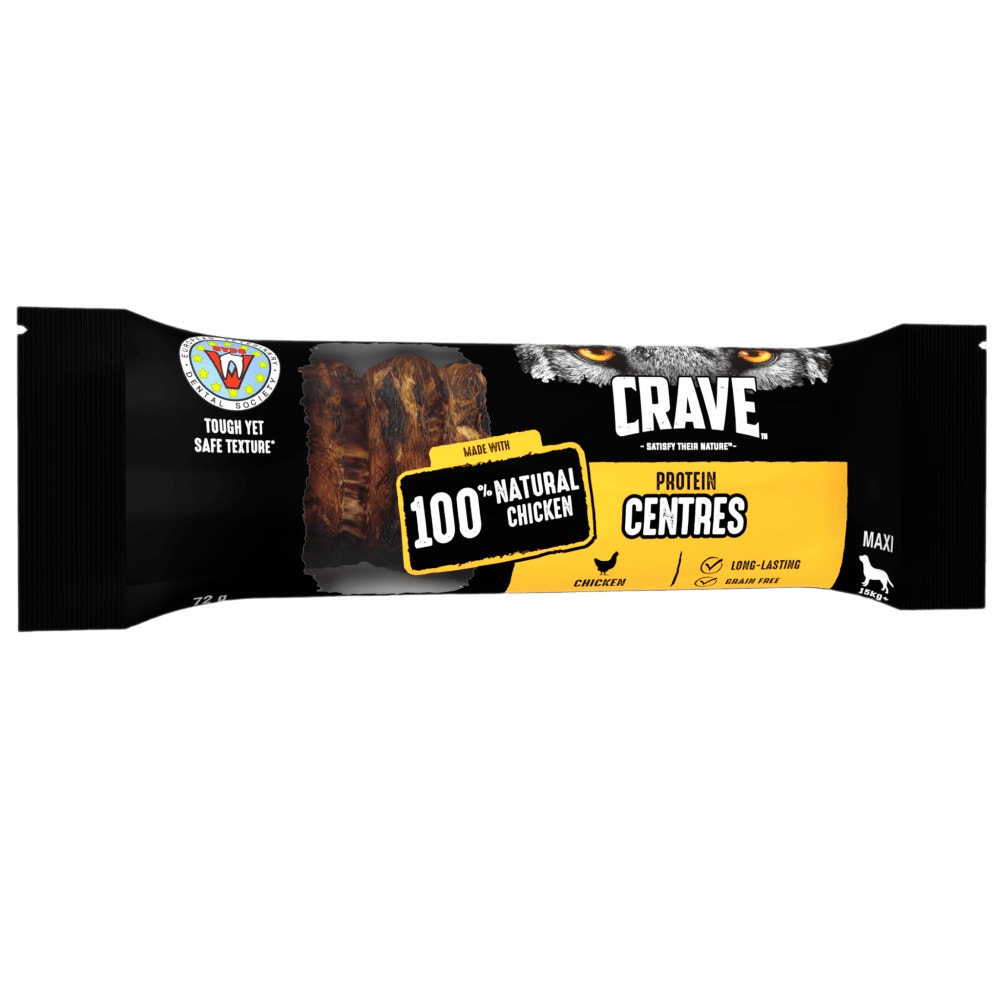 Crave Natural Grain Free Protein Centres Maxi Adult Dog Treat Chicken 72g - 1