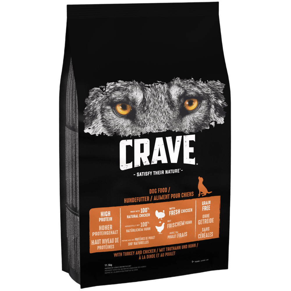 CRAVE™ Adult Dog Dry Food with Turkey & Chicken 11.5 kg